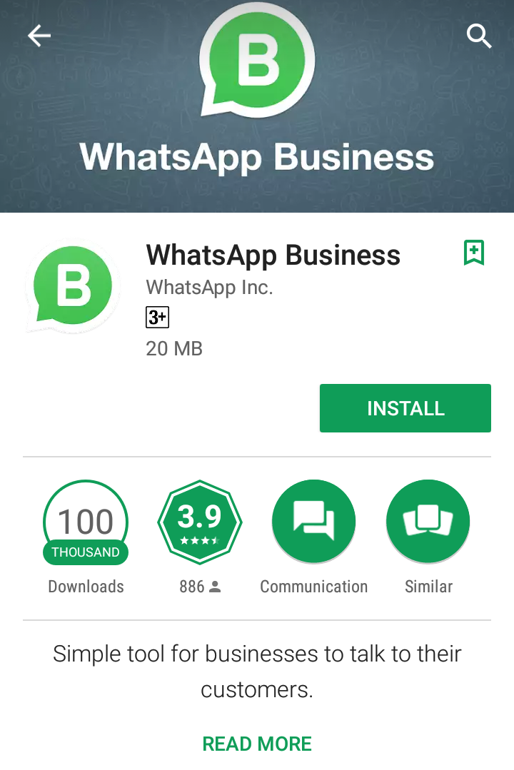 Testimonials New Release WhatsApp Business Google Play